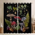 thumbnail image 1 of Manfei Wild Mushroom Black Out Curtains, Botanical Plant Curtains Pack of 2 (42x63 Each), Vintage Embroidery Style Bedroom Curtains, Luxury Bedroom Decor, 1 of 6