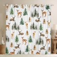 thumbnail image 1 of Manfei Wildlife Animal Bear Curtains Pack of 2 (42x84 Each),Rustic Plant Curtains Blackout,White Green Brown Bedroom Curtains For Boys,Ultra Soft Home Decor, 1 of 6