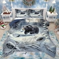 thumbnail image 1 of Manfei Wildlife Animal Bear Full Size Comforter Sets,Rustic Snow Pine Bedding Comforter Set,Country Western Farmhouse Bedding Sets For Boys,Ultra Soft Home Decor Reversible,3pcs, 1 of 8
