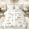 thumbnail image 1 of Manfei Wildlife Animal Deer 7-Piece Bedding Comforter Set,Rustic Flowers King Bedding Sets,Cute Rabbit Birds Bed Sheets For Boys,Ultra Soft Home Decor Reversible, 1 of 8