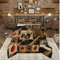 thumbnail image 1 of Manfei Wildlife Bear Child Bedding Comforter Set, Farmhouse Lodge Cabin Twin Comforter Sets, Vintage Rustic Patchwork Reversible Bedding Set, Lightweight Room Decor, 2-Piece, 1 of 8