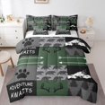 thumbnail image 1 of Manfei Wildlife Bear Kids Bedding Comforter Set 7pcs, Vintage Western Lake House Queen Bedding Sets, Rustic Hunting Reversible Luxury Bedroom Decor, 1 of 7