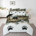 thumbnail image 1 of Manfei Wildlife Bear Print Bedding Comforter Set for Child, Jungle Animal Twin Comforter Sets, Rustic Cabin Reversible Bedding Set, Microfiber Bedroom Decor, 2 Pieces, 1 of 8