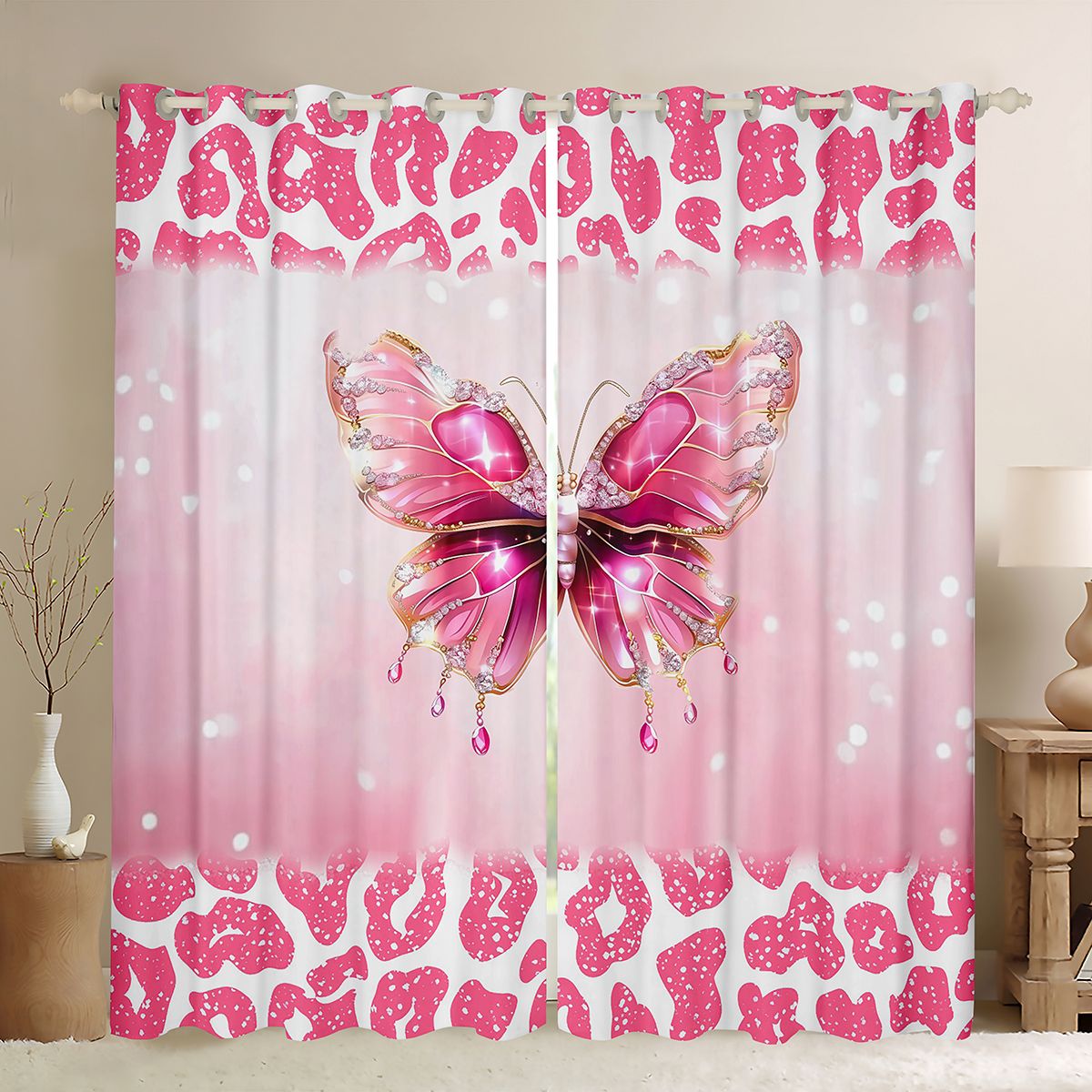 Manfei Wildlife Cheetah Hide Black Out Curtains,Safari Animal Leopard ...