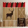 thumbnail image 1 of Manfei Wildlife Deer Kids Curtains Pack of 2 (42x84 Each), Vintage Western Lake House Curtains Blackout, Rustic Theme Bedroom Curtains, Curtains and Drapes Room Decor, 1 of 6