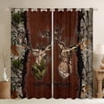 thumbnail image 1 of Manfei Wildlife Deer Print Curtains Pack of 2 (42x84 Each), Jungle Animal Curtains Blackout, Branches Plant Botanical Bedroom Curtains, Living Room Curtains Decor, 1 of 6