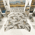 thumbnail image 1 of Manfei Wildlife Duck Camo 3pcs Full Comforter Set - Watercolor Animal Hunting Style, 1 of 8