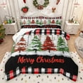 thumbnail image 1 of Homewish Winter Christmas Tree Full Size Comforter Sets, Happy New Year Bedding Comforter Set, Vintage Western Festival Reversible Bedding Sets, Ultra Soft Bedroom Decor, 3-Piece, 1 of 8