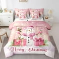 thumbnail image 1 of Manfei Winter Cute Snowman Bedding Comforter Set 7pcs, Merry Christmas Queen Bedding Sets, Teens Boys Girls Kids Reversible Queen Sheet Sets, Ultra Soft Home Decor, 1 of 7