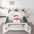 thumbnail image 1 of Manfei Winter Cute Snowman Queen Comforter Set, Merry Christmas Bedding Sets, Teens Boys Girls Kids Reversible Bedding Comforter Set, Breathable Home Decor, 3pcs, 1 of 8