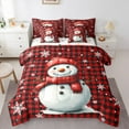 thumbnail image 1 of Manfei Winter Cute Snowman Twin Bedding Sets 7-Piece, Merry Christmas Bedding Comforter Set, Teens Boys Girls Kids Reversible Sheet Sets, Luxury Bedroom Decor, 1 of 7