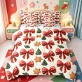 thumbnail image 1 of Manfei Winter Holiday 7-Piece Twin Bedding,Red-Green Christmas Snowflake Bedding Comforter Set,Xmas Reversible, 1 of 7