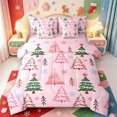 thumbnail image 1 of Manfei Winter Holiday 7-Piece Twin Bedding,Rustic Christmas Tree Bedding Comforter Set,Pink Reversible, 1 of 7