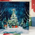 thumbnail image 1 of Manfei Winter Holiday Shower Curtain 72Wx72L,Cute Christmas Ball Bathroom Curtain, 1 of 5