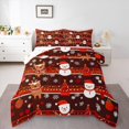 thumbnail image 1 of Manfei Winter Pink Snowman Full Size Comforter Sets, Cure Reindeer Bedding Comforter Set, Western Christmas Holiday Reversible Bedding Sets, Microfiber Bedroom Decor, 3 Pieces, 1 of 8