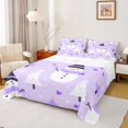 thumbnail image 1 of Manfei Winter Purple Snowman Full Size Sheets, Merry Christmas Bed Sheets, Teens Boys Girls Kids Sheet Sets, Ultra Soft Home Decor, 4pcs, 1 of 7