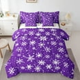 thumbnail image 1 of Manfei Winter Snowflake Print Twin Bedding Sets 7-Piece, Christmas Festival Bedding Comforter Set, Teens Boys Girls Kids Reversible Sheet Sets, Luxury Bedroom Decor, 1 of 7