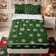 thumbnail image 1 of Manfei Winter Snowflake Zipper Queen Comforter Set with Fitted Sheet and 2 Pillowcases,Merry Christmas Zipper Bedding Set,Reversible, 1 of 7