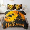 thumbnail image 1 of Manfei Witch Bedding Sets Twin Size,Happy Halloween Comforter Sets with Sheets,Black Castle Bats Bed in a Bag Twin Size For Kids Boys,Lightweight Bedroom Decorative Reversible,7-Piece, 1 of 7