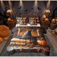 thumbnail image 1 of Manfei Witch Hat Child Bedding Comforter Set 7pcs, Happy Halloween King Bedding Sets, Vintage Western Festival Reversible Bed Sheets, Ultra Soft Home Decor, 1 of 8