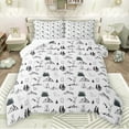 thumbnail image 1 of Manfei Woodland Animal Bear Full Size Comforter Sets,Kawaii Rabbit Bedding Comforter Set,White Gray Bedding Sets For Teens,Luxury Bedroom Decor Reversible,3 Pieces, 1 of 8