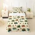thumbnail image 1 of Manfei Woodland Camping Print Twin Sheets,Green Trees Bedding,3-Piece,1 Fitted Sheet and 1 Pillowcase, 1 of 6