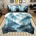 thumbnail image 1 of Manfei Woodland Jungle Plants 7pcs Bedding Comforter Set for Children Teens,Moutain Trees Queen Bedding Sets Super Cozy,Botanical Theme Queen Sheet Sets,Lightweight Room Decor,Reversible, 1 of 8