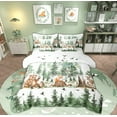 thumbnail image 1 of Manfei Woodland Wildlife Bedding Sets King Size, Bear Deer Bed in a Bag King size, Rustic Animal Reversible Comforter Sets with Sheets, Super Cozy Bedroom Decor, 7 Pieces, 1 of 6