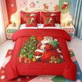 thumbnail image 1 of Manfei Xmas Bright Snowflake 7 Pieces Full Size Bedding Sets,Country Farm Cattle Full Size Bed in a Bag,Xmas Reversible, 1 of 7