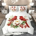 thumbnail image 1 of Manfei Xmas Cardinal Bird 7pcs Bedding Comforter Set,Country Floral Berry Queen Bedding Sets,Red White Green Queen Sheet Sets For Girl Teens,Breathable Home Decor, 1 of 9