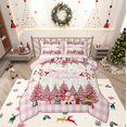 thumbnail image 1 of Manfei Xmas Cartoon Snowman Full Size Comforter Sets,Merry Christmas Bedding Comforter Set,Gold Snowflake Bell Bedding Sets For Princess,Luxury Bedroom Decor Reversible,3pcs, 1 of 8