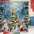 thumbnail image 1 of Manfei Xmas Colorful Farm Animal Cow Shower Curtain 72Wx72L,Charming Pine Cone Bathroom Curtain, 1 of 5