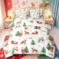 thumbnail image 1 of Manfei Xmas Elegant Farm Animal Cow 7 Pieces Full Size Bedding Sets,Retro Pine Cone Full Size Bed in a Bag,Xmas Reversible, 1 of 7