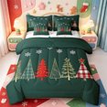 thumbnail image 1 of Manfei Xmas Elegant Snowman 7 Pieces Full Size Bedding Sets,Retro Gift Full Size Bed in a Bag,Xmas Reversible, 1 of 7
