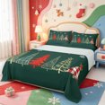 thumbnail image 1 of Manfei Xmas Elegant Snowman Bed Sheets,Retro Gift Full Size Sheets,4 Pieces,1 Flat Sheet,1 Fitted Sheet and 2 Pillowcases, 1 of 6