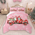 thumbnail image 1 of Manfei Xmas Farm Tractor Queen Comforter Set 3 Pieces for Boys Girls, Merry Christmas Bedding Sets, Snowman Snowflake Bedding Comforter Set, Lightweight Room Decor, 1 of 8