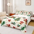 thumbnail image 1 of Manfei Xmas Gifts Full Size Sheets,Merry Christmas Bed Sheets,Red Berry Sheet Sets For Child,Breathable Home Decor,4 Pieces, 1 of 7