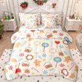 thumbnail image 1 of Manfei Xmas Gingerbread Man 7pcs Bedding Comforter Set,Happy Christmas Queen Bedding Sets,Candy Cane Queen Sheet Sets For Kids,Ultra Soft Home Decor Reversible, 1 of 8