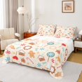 thumbnail image 1 of Manfei Xmas Gingerbread Man Bed Sheets,Happy Christmas King Sheets,Candy Cane Sheet Set For Kids,Ultra Soft Home Decor,4-Piece, 1 of 7