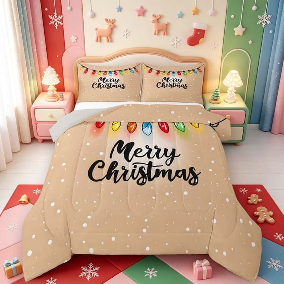Manfei Xmas Gorgeous Bulb Queen Comforter Set,Royal String Lights ...