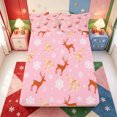 thumbnail image 1 of Manfei Xmas Holiday Season Fitted Sheet Full,Kawaii Christmas Ball Bed Set,3-Piece,1 Fitted Sheet and 2 Pillowcases, 1 of 6