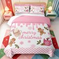 thumbnail image 1 of Manfei Xmas Holiday Season Quilt Full,Cute Christmas Bell Full Bedspread Sets,3pcs,1 Coverlet and 2 Pillowcases, 1 of 7
