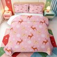 thumbnail image 1 of Manfei Xmas Holiday Season Quilt Full,Kawaii Christmas Ball Full Bedspread Sets,3-Piece,1 Coverlet and 2 Pillowcases, 1 of 7