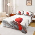thumbnail image 1 of Manfei Xmas Red Sparrow 4 Pieces Queen Sheet Sets for Teens Children Kids,Christmas Cardinal Bird Ultra Soft Flat Sheet,Happy New Year Queen Fitted Sheet,Ultra Soft Home Decor, 1 of 7