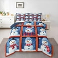 thumbnail image 1 of Manfei Xmas Snowmen King Size Comforter Sets,Merry Christmas Bedding Comforter Set,Happy New Year Bedding Set For Child,Breathable Home Decor Reversible,3 Pieces, 1 of 8