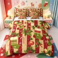 thumbnail image 1 of Manfei Xmas Snowy Farm Animal Cow 7-Piece Twin Bedding,Antique Pine Cone Bedding Comforter Set,Xmas Reversible, 1 of 7