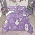 thumbnail image 1 of Manfei Xmas Tree Snowman 3 Pieces Queen Comforter Set for Teens Female Men,Santa Claus Deer Ultra Soft Bedding Sets,Merry Christmas Bedding Comforter Set,Luxury Bedroom Decor,Reversible, 1 of 8