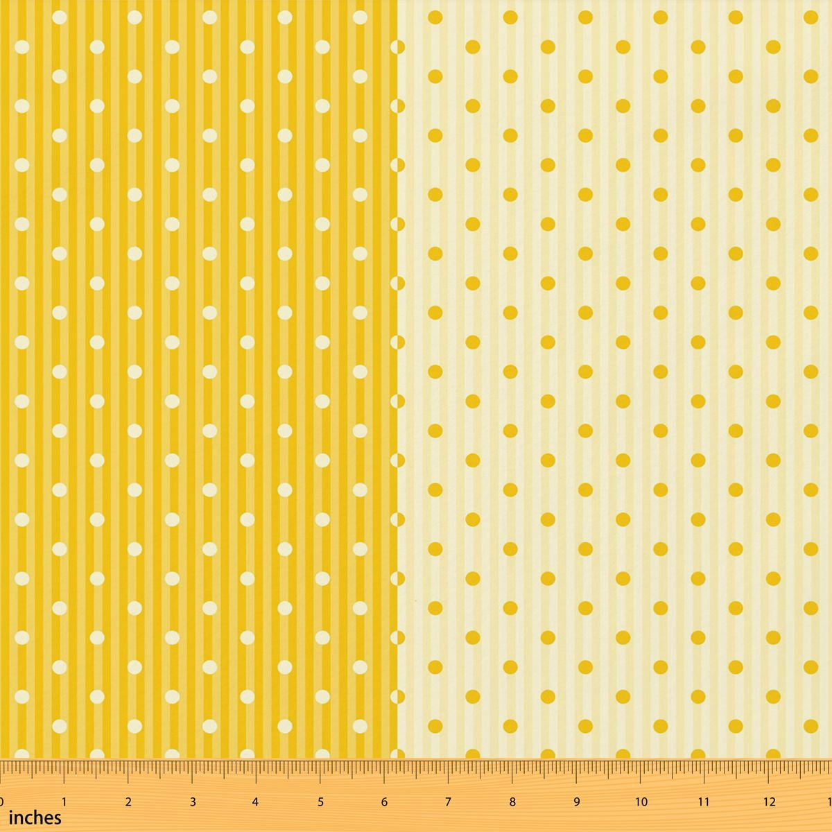 Manfei Yellow Band Fabric by the Yard 10 Yards, Ivory Stripe Home Decor ...