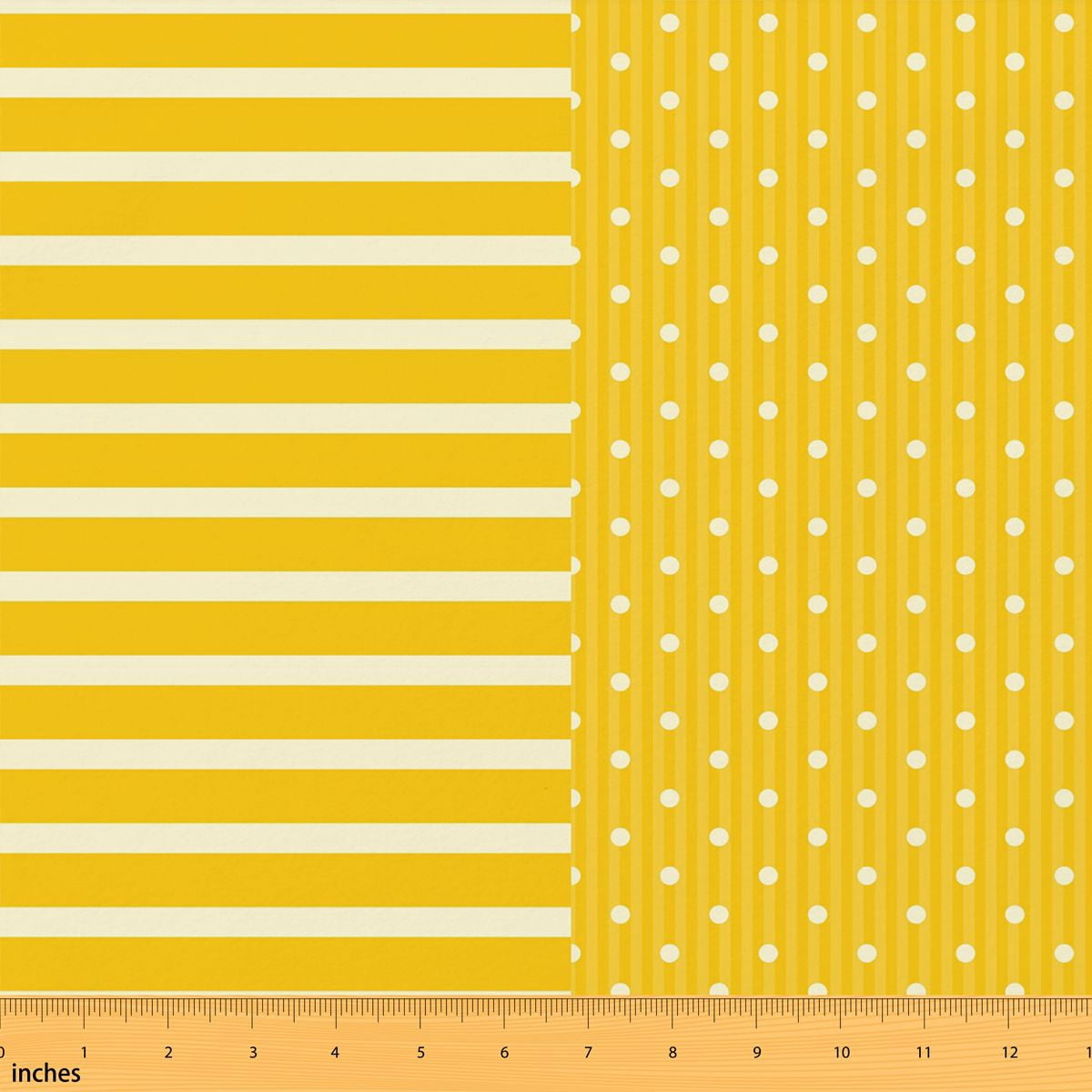 Manfei Yellow Band Fabric by the Yard 2 Yards, Polka Stripe Sewing ...