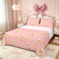 thumbnail image 1 of Manfei Yellow Bowtie Duck Full Size Sheets 4-Piece for Boys Girls,Cartoon Bowknot Animal Bed Sheets for Kids Teens,Super Cozy Room Decor, 1 of 5